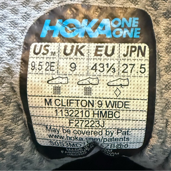 Hoka men's Clifton 9, size 9.5 wide
Worn only twice - Picture 5 of 5